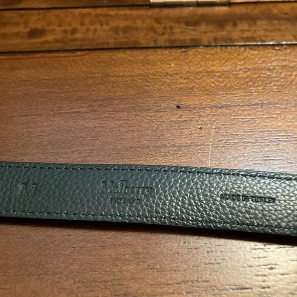 Mulberry Bryn Belt, M, dark green